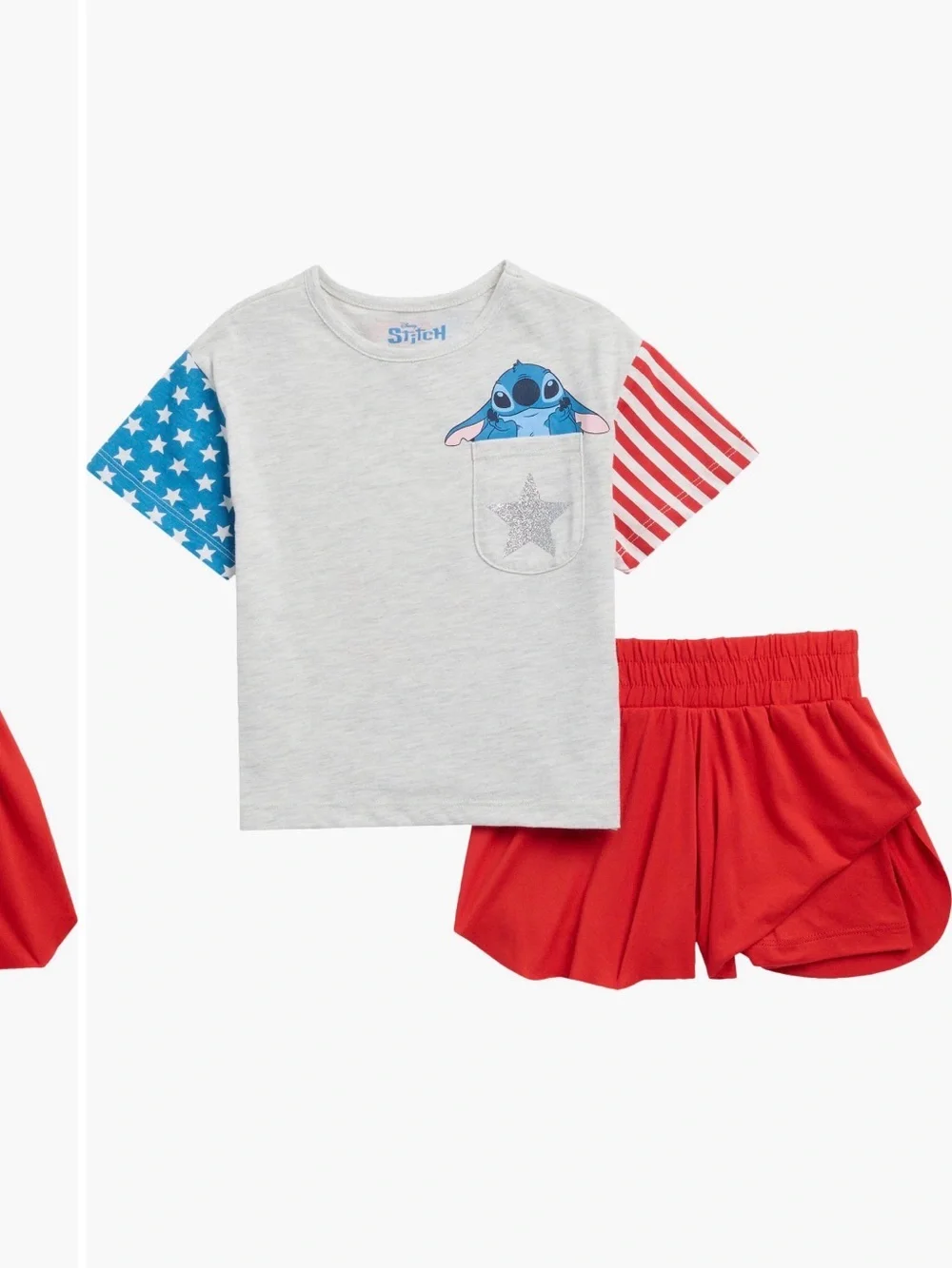 Disney Stitch Graphic-T and Shorts Set